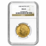 1908 $10 Indian Gold Eagle w/Motto MS-63 NGC