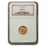 1915 $2.50 Indian Gold Quarter Eagle MS-64 NGC