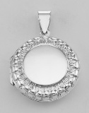 Sterling Silver Antique Style Round Locket