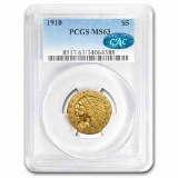 1910 $5 Indian Gold Half Eagle MS-63 PCGS