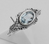 Blue Topaz Ring - Sterling Silver