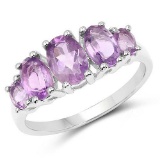 1.98 Carat Genuine Amethyst .925 Sterling Silver Ring