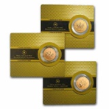 2007-09 Canada 3-Coin Gold Maple Leaf Set .99999 BU (Assay Cards)