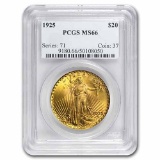 1925 $20 Saint-Gaudens Gold Double Eagle MS-66 PCGS