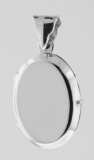 Oval Sterling Silver Locket - Smooth Pendant