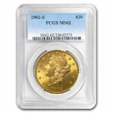 1902-S $20 Liberty Gold Double Eagle MS-62 PCGS