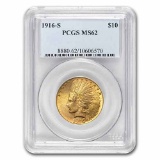 1916-S $10 Indian Gold Eagle MS-62 PCGS