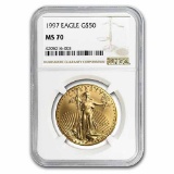 1997 1 oz Gold American Eagle MS-70 NGC