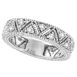 Diamond Anniversary Band 14k White Gold by Allurez (0.75 ct)