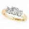 CERTIFIED 18KT TWO TONE GOLD 2.25 CT G-H/VS-SI1 DIAMOND BRIDAL SET