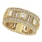 Round and Princess Eternity Diamond Byzantine Ring 14k Yellow Gold (1.72ct)