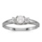 Certified 10k White Gold Pearl And Diamond Ring 0.01 CTW