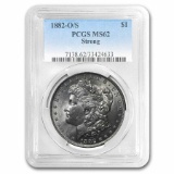 1882-O/S Morgan Dollar MS-62 PCGS (Strong)