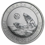 2015-2017 Canada 3/4 oz Silver Howling Wolves (Cull/Abrasions)
