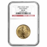 2006 1/2 oz Gold American Eagle MS-69 NGC (First Strike)