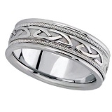 Hand Made Celtic Wedding Ring Band in Palladium (6mm)