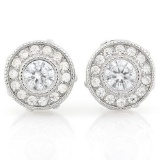 1 1/2 CARAT (30 PCS) FLAWLESS CREATED DIAMOND 925 STERLING SILVER EARRINGS