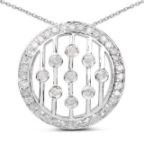 0.53 Carat Genuine White Diamond .925 Sterling Silver Pendant