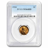 1934 Lincoln Cent MS-66 PCGS (Red)