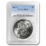 1887-S Morgan Dollar MS-62 PCGS