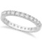 Diamond Eternity Wedding Ring Band 14K White Gold (0.51ctw)