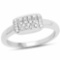 14K Yellow Gold Plated 0.12 Carat Genuine White Diamond .925 Sterling Silver Ring