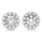 Round Diamond Earring Jackets for 6mm Studs 14K White Gold (0.80ct)