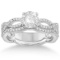 Infinity Diamond Engagement Ring with Band 14k White Gold (1.35ct)