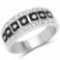 0.27 Carat Genuine Champagne Diamond and White Diamond .925 Sterling Silver Ring Ring