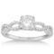Twisted Infinity Diamond Engagement Ring Setting 14K White Gold (0.71ct)