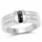 0.24 Carat Genuine Black Diamond .925 Sterling Silver Ring