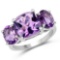 5.95 Carat Genuine Amethyst .925 Sterling Silver Ring