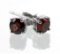 2/3 CARAT GARNET 925 STERLING SILVER EARRINGS