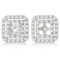 Pave-Set Square Diamond Earring Jackets in 14k White Gold (1.05ct)