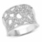 0.50 Carat Genuine White Diamond .925 Sterling Silver Ring