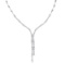 Diamond Tie Lariat Choker Necklace in 14K White Gold (2.25ct)