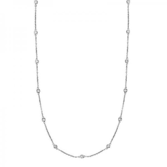 36 inch Diamonds by The Yard Station Necklace 14k White Gold (1.00ct)