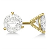 3.00ct. 3-Prong Martini Diamond Stud Earrings 18kt Yellow Gold (G-H, VS2-SI1)