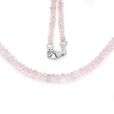 60.00 Carat Genuine Morganite .925 Sterling Silver Necklace