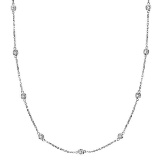 Diamonds by The Yard Bezel-Set Necklace in 14k White Gold (0.33 ctw)
