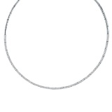 Diamond Tennis Choker Necklace in 14k White Gold (2.31ct)
