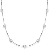 Diamonds by The Yard Bezel-Set Necklace 14k White Gold (3.00ct)