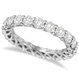 Luxury Diamond Eternity Anniversary Ring Band 14k White Gold (3.50ct)