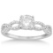 Twisted Infinity Diamond Engagement Ring Setting 18K White Gold (1.46ct)