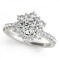CERTIFIED 18KT WHITE GOLD 1.42 CT G-H/VS-SI1 DIAMOND HALO ENGAGEMENT RING