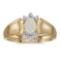 Certified 14k Yellow Gold Oval Opal And Diamond Ring 0.2 CTW