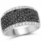 0.79 Carat Genuine Black Diamond .925 Sterling Silver Ring