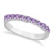 Amethyst Stackable Band Ring Guard in 14k White Gold (0.38ct)