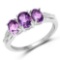 1.64 Carat Genuine Amethyst .925 Sterling Silver Ring