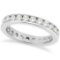 Channel Set Diamond Eternity Ring Band 14k White Gold (1.50 ct)